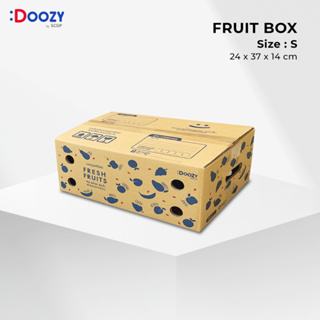 กล่องใส่ผลไม้หนา 5 ชั้น กล่องพัสดุฝาชน  ขนาด S( 24x37x14 ซม.)  แพ็ก 10 ใบ