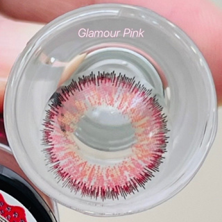 Glamour Pink สีชมพู Pretty Doll คอนแทคเลนส์ Contact lens ขอบฟุ้ง ตาหวานฉ่ำ ค่าสายตา สายตาสั้น แฟชั่น mini มินิ Bigeyes