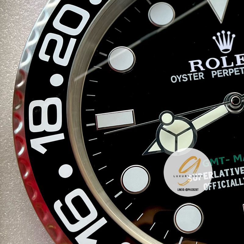 นาฬิกาแขวนผนังrolex-gmt-green-handวัสดุสแตนเลสแท้ทั้งเรือน-สินค้าตรงตามรูป100