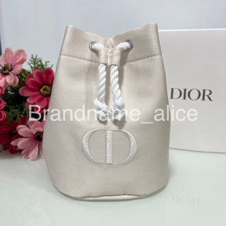 แท้💯 กระเป๋า Dior bucket bag ทรงขนมจีบ สีครีม