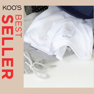 สินค้า KOO\'S เสื้อยืดคอวีแขนสั้น เสื้อเปล่า *การันตีสีไม่ตกผ้าไม่ย้วย*  -  100% คอตตอน