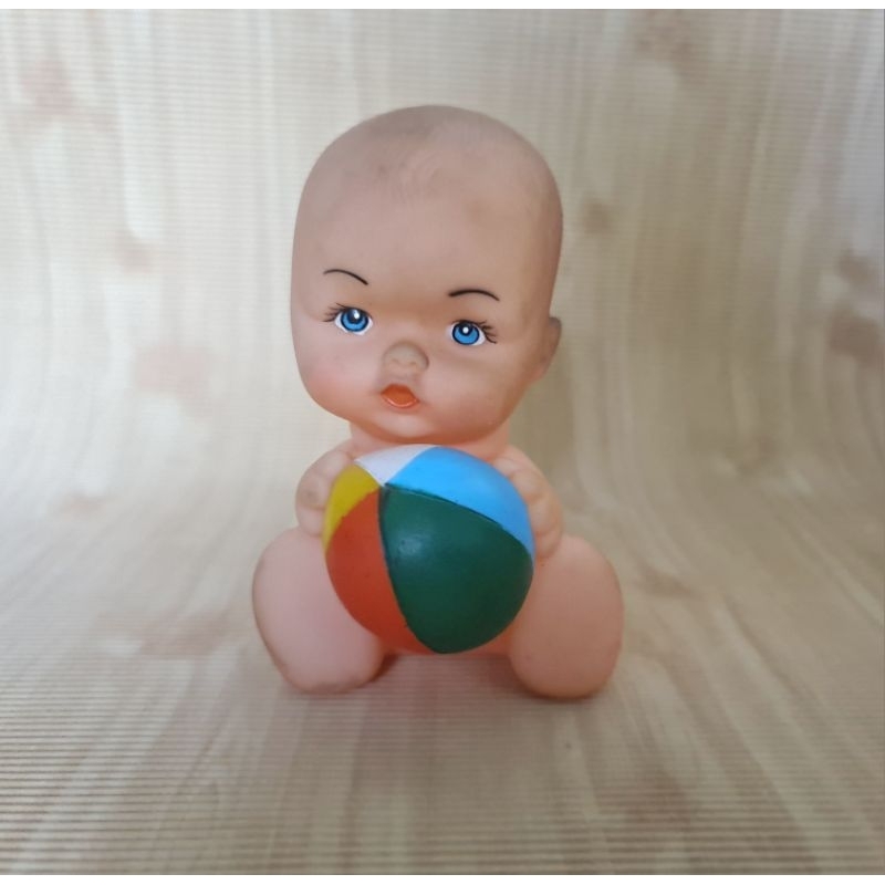 ตุ๊กตายางวินเทจชาย-หญิง-ขนาด-10-ซม-บีบมีเสียง-vintage-rubber-boy-and-girl-doll-10-cm-ถูกมากๆๆๆๆๆๆๆๆ