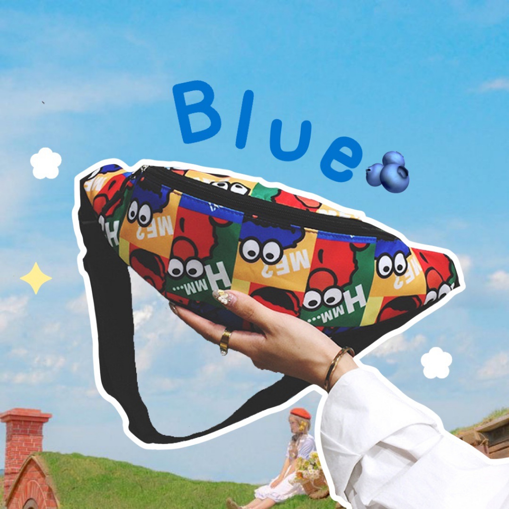 bunnyshop-พร้อมส่งจากไทย-กระเป๋าสะพาย-unisex-น่ารักมาก-ลายการ์ตูน-สีสดใส-มีให้เลือก-4-สี