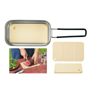 เขียงพับได้พกพา สามารถใส่ในกล่องอลูมิเนียม messtin ได้ Takagi Small Folding Cutting Board (Made in Japan)