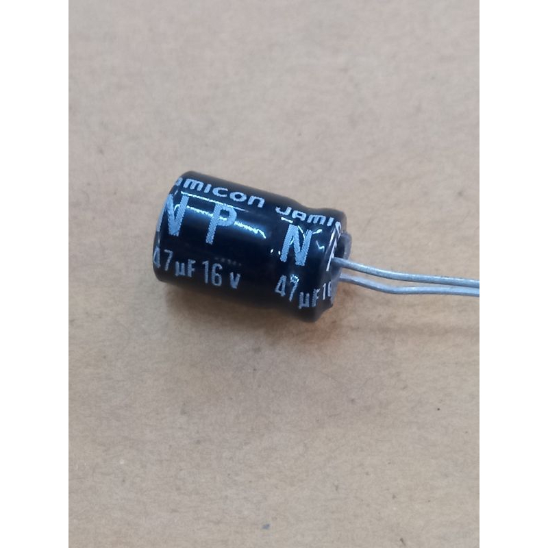 c-หางหนู-47uf-16v-npn-คอนเดนเซอร์-ของใหม่เก่าเก็บ