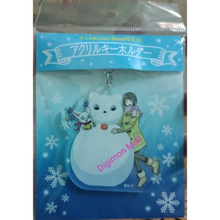 Digimon Acrylic Tailmon &amp; Hikari &amp; Yukidarumon พวงกุญแจ ดิจิมอน อะคริลิค