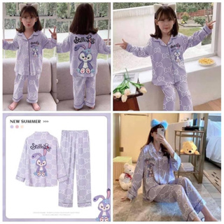 Pajamas 🐰💜 ชุดนอนสเตล่าพิมพ์ลาย GG เสื้อแขนยาว+กางเกงขายาว