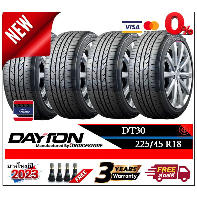 225/45R18 DAYTON DT30 |2,4 เส้น| *ปี2023*-ส่งฟรี- ผ่อน0% ยางใหม่