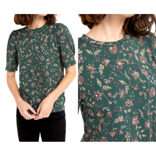 REITMAINS Floral Printed Puffed -Sleeve Top