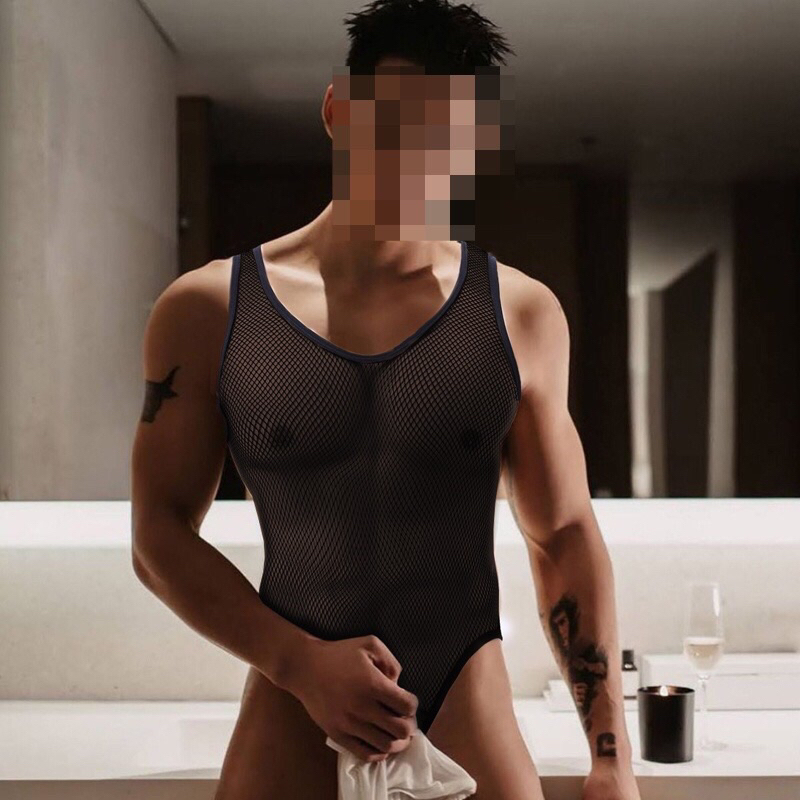 men-sexy-bodysuit-บอดี้สูทตาข่ายผู้ชาย-เสื้อผ้าเซ็กซี่ผู้ชาย-เสื้อผ้านำเข้า