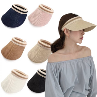 ภาพขนาดย่อของสินค้าหมวกกันแดด UV หมวกกันแดดหญิงแฟชั่น เป็นแบบหมวกครึ่งใบ มีทั้งของเด็กและผู้ใหญ่