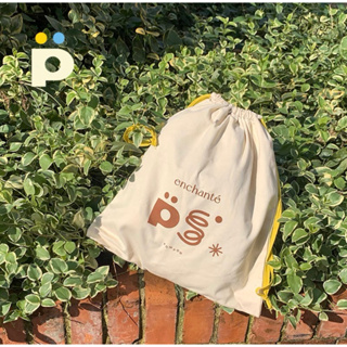 (PRE-ORDER) POMPON Drawstring bag — ถุงผ้าหูรูดสำหรับเก็บของ เก็บกระเป๋า รองเท้า หรืออุปกรณ์ทำผม