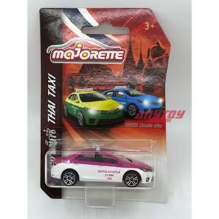 โมเดลรถแท็กซี่ สีเขียวเหลือง MAJORETTE TOYOTA COROLLA ALTIS THAI TAXI ASST. (1:60)