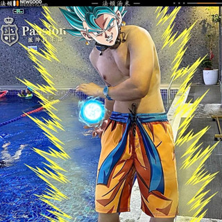 กางเกงว่ายน้ำขาสั้น,กางเกงขาสั้น,กางเกงชายหาดขาสั้น ซุนโกคู GOKU โงกุน จาก DRAGON BALL ดราก้อนบอล