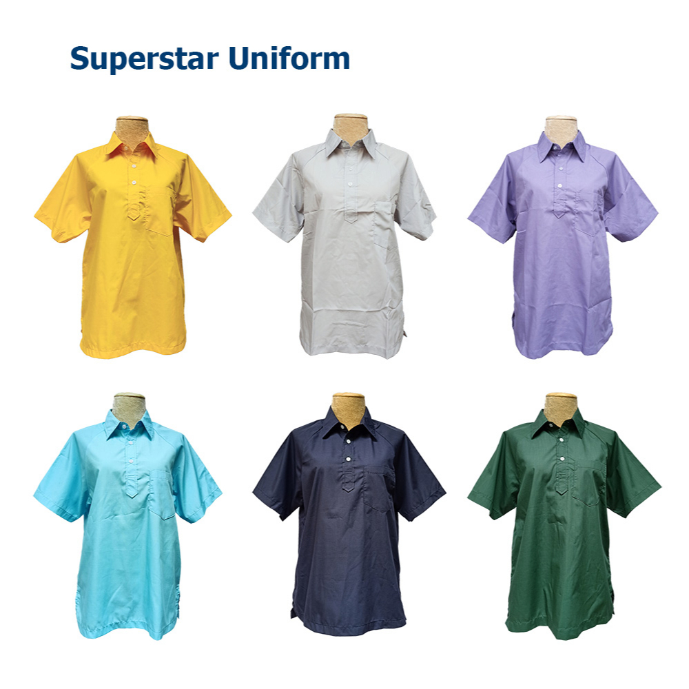 เสื้อพละนักเรียนผ้าโทเร-22สี-8ไซส์-กลุ่มสีที่2-เป็นชุดกีฬาสำหรับโรงเรียนมัธยม