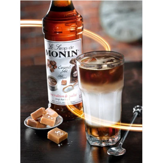 (KoffeeHouse)น้ำเชื่อม MONIN กลิ่น “Salted Caramel” โมนิน ไซรัปซอลเทดคาราเมล Monin Salted Caramel Syrup บรรจุขวด 700 ml.