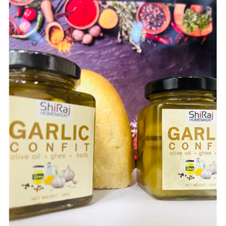 Garlic Confit /Ghee & Olive oil กระเทียมเคี่ยวน้ำมันกี/น้ำมันมะกอก ทาขนมปัง dipping