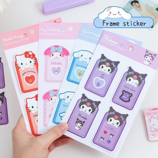 พร้อมส่ง!Sanrio สติกเกอร์กรอบรูปโพลารอยด์น่ารัก DIY สําหรับตกแต่ง สติกเกอร์เฟรมการ์ด ซานริโอ้