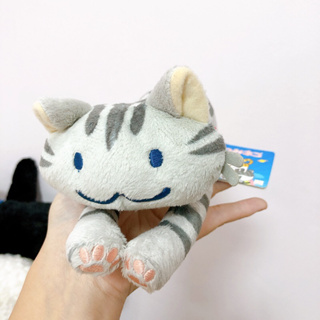 🛒ตุ๊กตาแมว Tsumineko Tower Cat  Plush Furyu  Stuffed Toy Doll Japan ท่านอน ลายเทา ใหม่ หายาก ลิขสิทธิ์แท้จากญี่ปุ่น🇯🇵