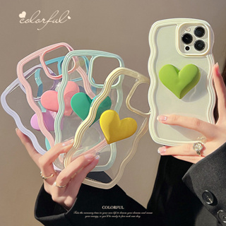 เคสนิ่ม แบบใส ลายหัวใจ สําหรับ For iPhone เคสไอโฟน11 / 14 / 12 Pro Max / 13 / 13 Pro Max / 7 8 Plus / X XS /14 Plus Case