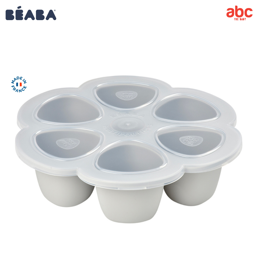 beaba-ถาดซิลิโคน-แช่อาหาร-ขนาด-90ml-x-6-ช่อง-พร้อมฝาปิด-silicone-multiportions