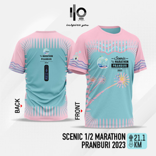 เสื้อวิ่งงาน Scenic Half Marathon Pranburi 2023 - สีฟ้า
