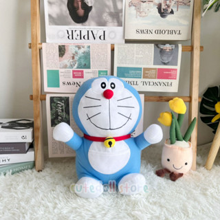 Doraemon ตุ๊กตา โดเรม่อน ผ้าทีคอต ท่านั่ง (ขนาด 16 นิ้ว) ลิขสิทธิ์แท้ โดราเอมอน / ตุ๊กตาโดเรม่อน / ตุ๊กตา โดเรมอน