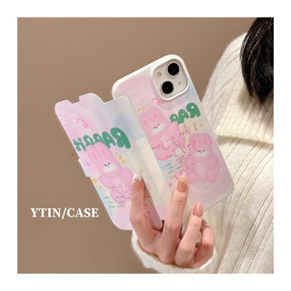 พร้อมส่งในไทย ✨ เคสโทรศัพท์ เคสมือถือ เคสฝาพับ เคสพับกระต่ายชมพู TPU-R1818