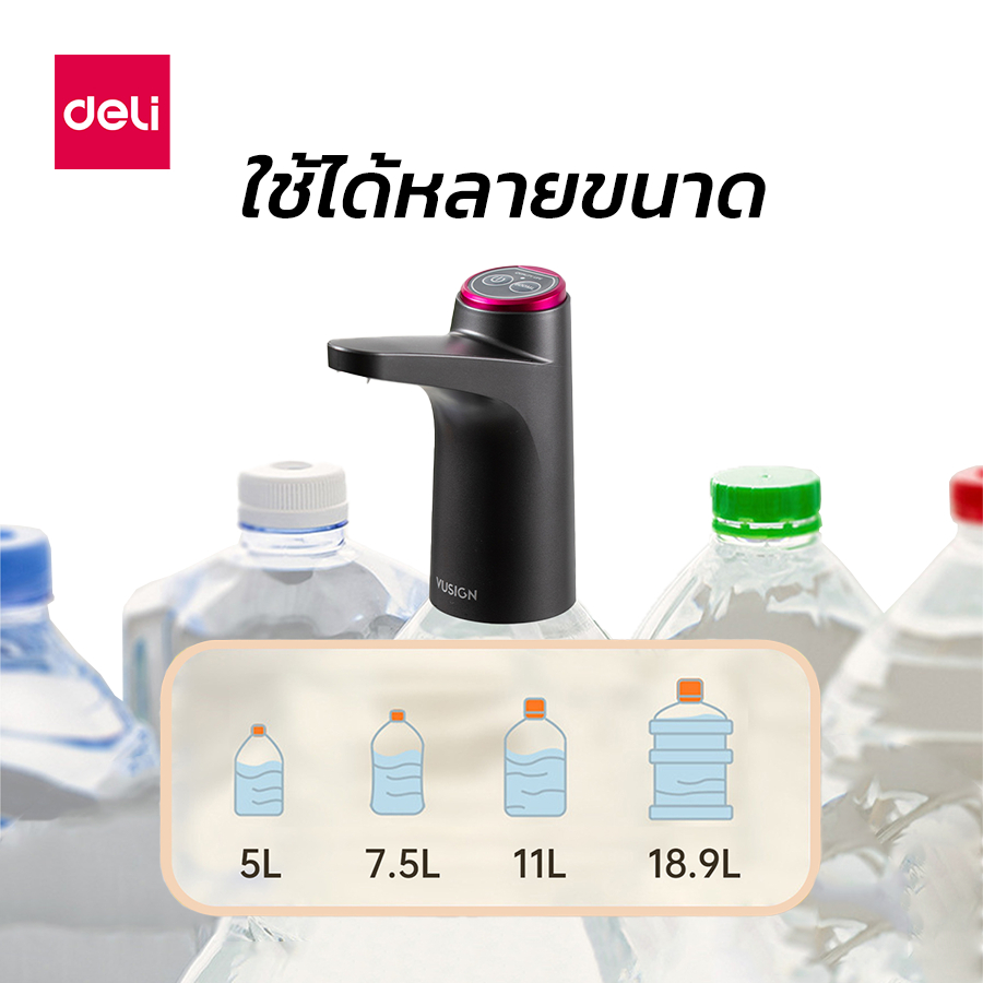 deli-ปั๊มน้ํา-ที่กดน้ําดื่มอัตโนมัติ-กดน้ํา-1200mah-เครื่องกดน้ําอัตโนมัติ-usb-ที่กดน้ําอัตโนมัติ-ที่กดน้ํา-water-pump