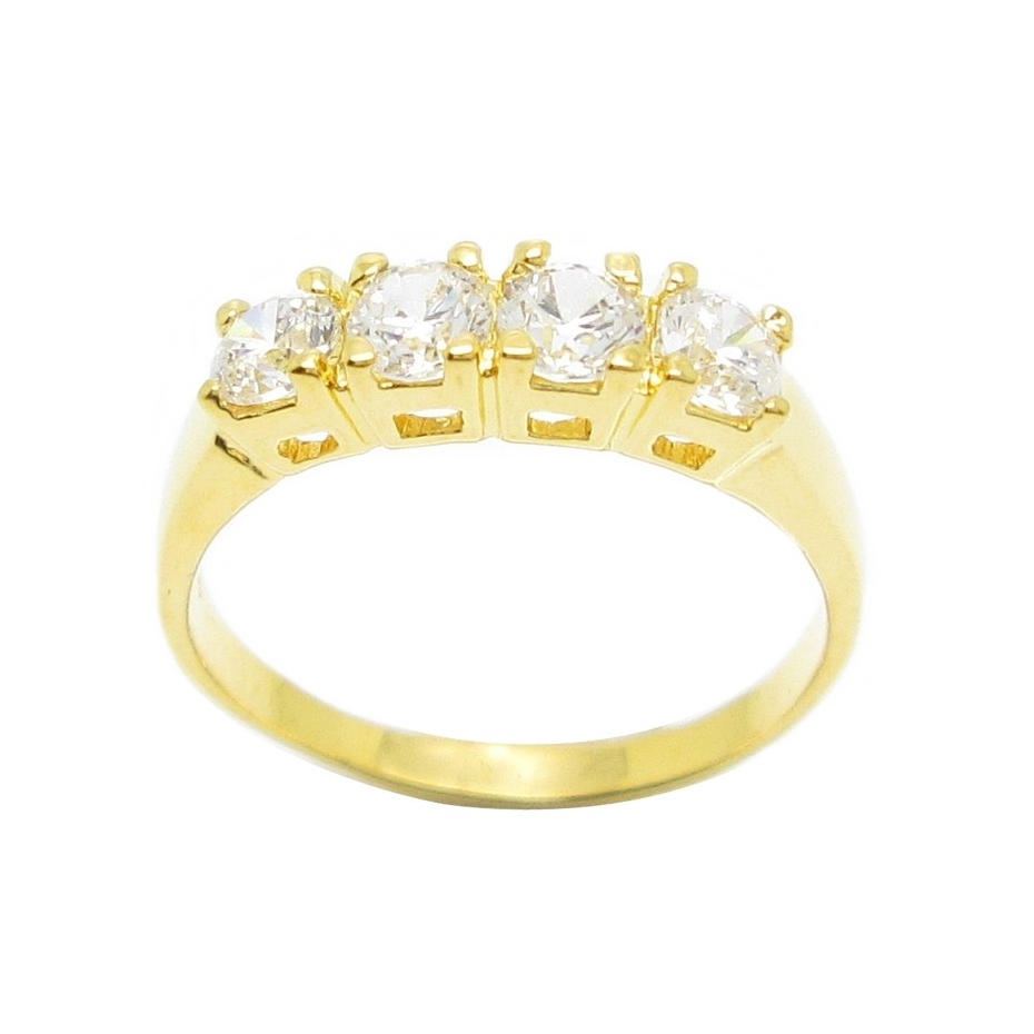 ภาพหน้าปกสินค้าแหวนแถว แหวนแฟชั่น แหวนทอง แหวนประดับเพชร ชุบทอง