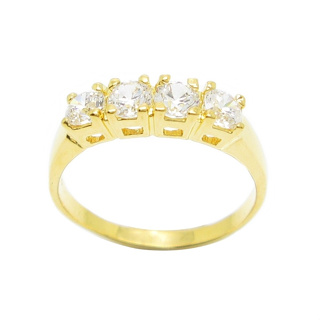 ภาพขนาดย่อของสินค้าแหวนแถว แหวนแฟชั่น แหวนทอง แหวนประดับเพชร ชุบทอง