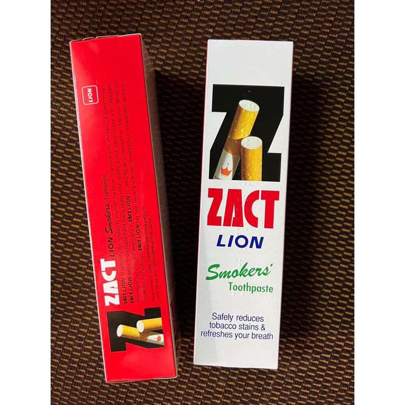 ยาสีฟัน-zact-1-แถม-1-แซคท์-ไลอ้อน-ยาสีฟันสำหรับผู้ดื่ม-ชากาแฟและผู้สูบบุหรี่-ขนาด-160-กรัม