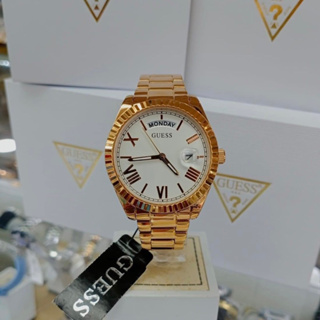 (ผ่อน0%) นาฬิกาสแตนเลส GUESS Luna Rose Gold Stainless Steel Bracelet GW0308L3 ✔️Case Size : 36 mm. ประกัน CMG