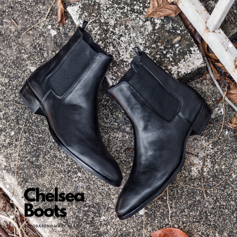 901 Arcobareno Chelsea Boots Matt Black | Shopee Thailand