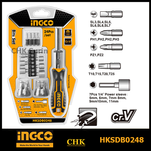 ingco-hksdb0248-ไขควง-ชุดไขควงเปลี่ยนหัว-พร้อมดอกไขควง-24-ตัวชุด-รุ่น-screwdriver-set