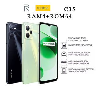 สินค้า Realme C35 (4+64GB) (4+128) | หน้าจอ 6.6\" ชาร์จไว 18 W  5000 mAh | ประกันศูนย์ 1 ปี