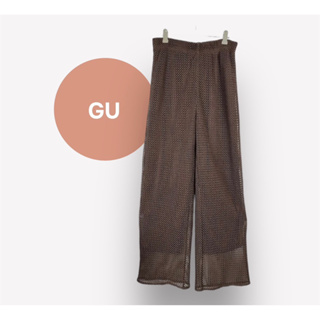 GU x กางเกงผ้าสวย x size L สีน้ำตาล เอวยืด เอา 26-30 ยาว 38 สะโพก 40-42 นิ้ว ใหม่ ไม่ตำหนิ Code: 226(3)