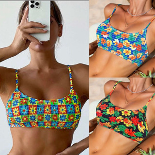 l พร้อมส่ง l Bikini Flower Daisy Mix Top/Set บิกินี่ลายดอกเดซี่