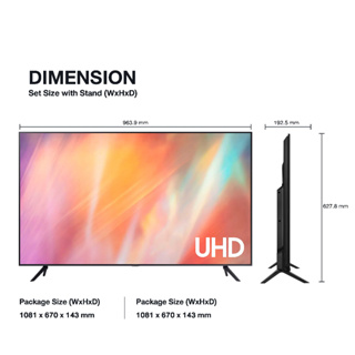 ภาพขนาดย่อของภาพหน้าปกสินค้าSamsung Smart TV UHD 4K 43AU7700 43" รุ่น UA43AU7700KXXT AU7700KXXT AU7700 ปี 2021 สินค้าใหม่ รับประกันศูนย์ไทย จากร้าน iconicthailand.net บน Shopee