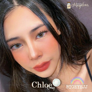 (บิ๊กอายตาโต) รุ่น Chloe  Gray - Mayalens คอนแทคเลนส์ เทา น้ำตาล  ค่าน้ำ55% ลายสุดฮิต 4โทน  ตาหวาน สวย เซ็กซี่