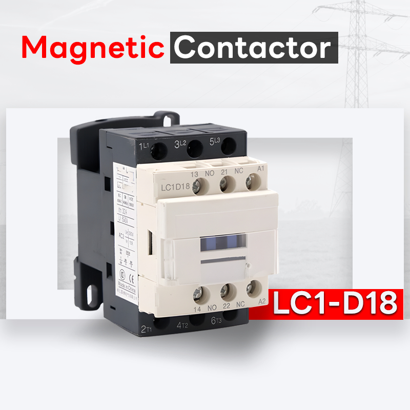 แมกเนติก คอนแทคเตอร์ รุ่น LC1-D18 Coil 220V , 380V Magnetic Contacter ...