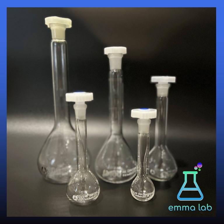 ขวดวัดปริมาตร-volumetric-flask-ขวดวัดปริมาตรแก้ว-10ml-25ml-50ml-100ml-200ml-250ml