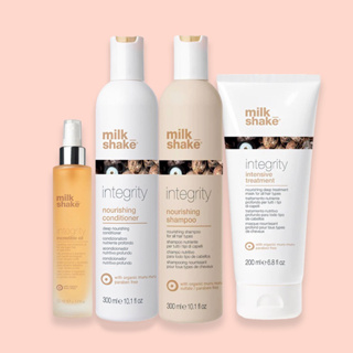 Milk shake Integrity 50 200 300 ml.สูตรอ่อนโยน ผลิตภัณฑ์สำหรับผมแห้งเสียที่ ต้องการการดูแลเป็นพิเศษ พร้อมปกป้องสีผม