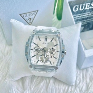 🌺GUESS Transparent And Silver-Tone Multifunction Watch