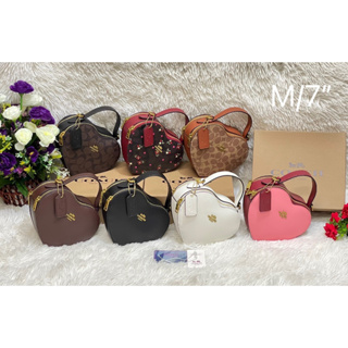 New ‼️ กระเป๋าสะพายโค๊ช สวยเป้ะงานดีที่สุด(พร้อมส่ง)!!กระเป๋าผู้หญิง โค๊ชหัวใจ Mini 7นิ้วงานสวยหนังดีมากรับประกัน100% #