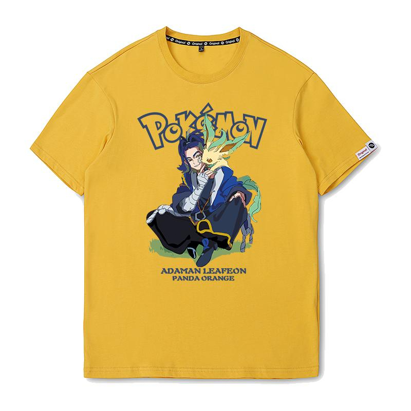 pokemon-อนิเมะเสื้อยืดผู้ชายลาย-leaf-diamond-ดีไซน์สวยงามและทันสมัย