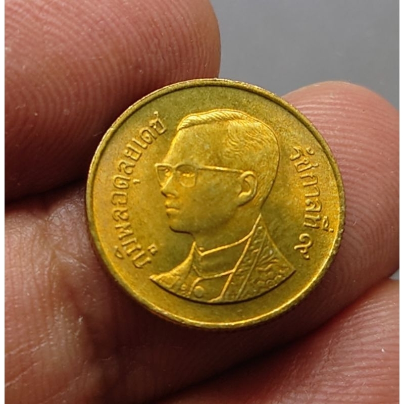 เหรียญหมุนเวียน25-สตางค์-สต-ร9-ปี-2534-สีทองเหลือง-ไม่ผ่านใช้-unc-ตัวติด-หายากลำดับที่-8-ของรุ่น-พศ-2534-ของสะสม