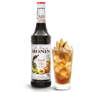 (WAFFLE) โมนิน ไซรัปชาพีท บรรจุขวด 700 ml. MONIN TEA CONCENTRATE Peach Tea Syrup น้ำเชื่อม MONIN Tea Concentrate