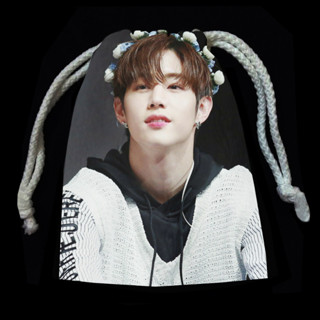 กระเป๋าผ้าแบบรูด ถุงหูรูด ถุงผ้า กระเป๋าดินสอ มาร์คต้วน Mark Tuan Got7 ก๊อตเซเว่น