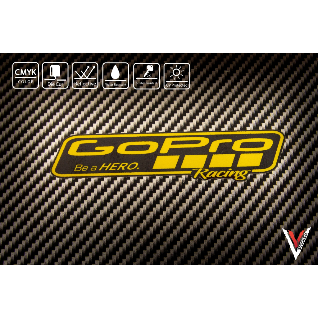สติ๊กเกอร์ติดรถ Sticker GoPro racing 222 | Shopee Thailand